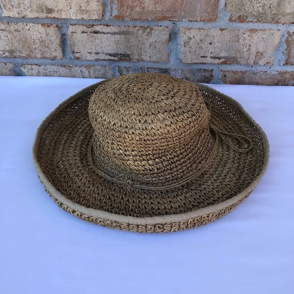 Scala Gal Women’s Straw Floppy Packable Beach‎ Sun Hat Sombrero Size 57cm